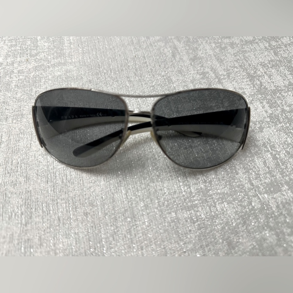 PRADA Vintage Sunglasses 2000s Y2K Genuine Unisex BlackAndWhite.Good condition!!